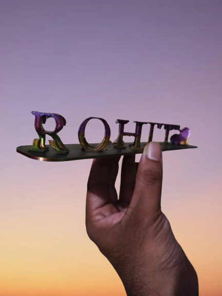 Couple Name Standee | Dual Vision 3D Printed | Custom Names & Heart