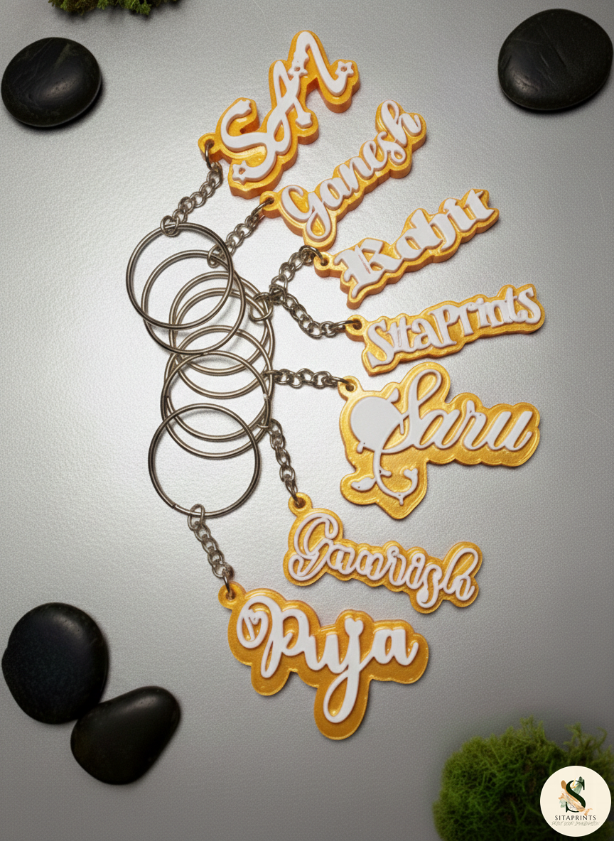 Custom Name Keychain | Personalized | Multicolour | 3D Printed