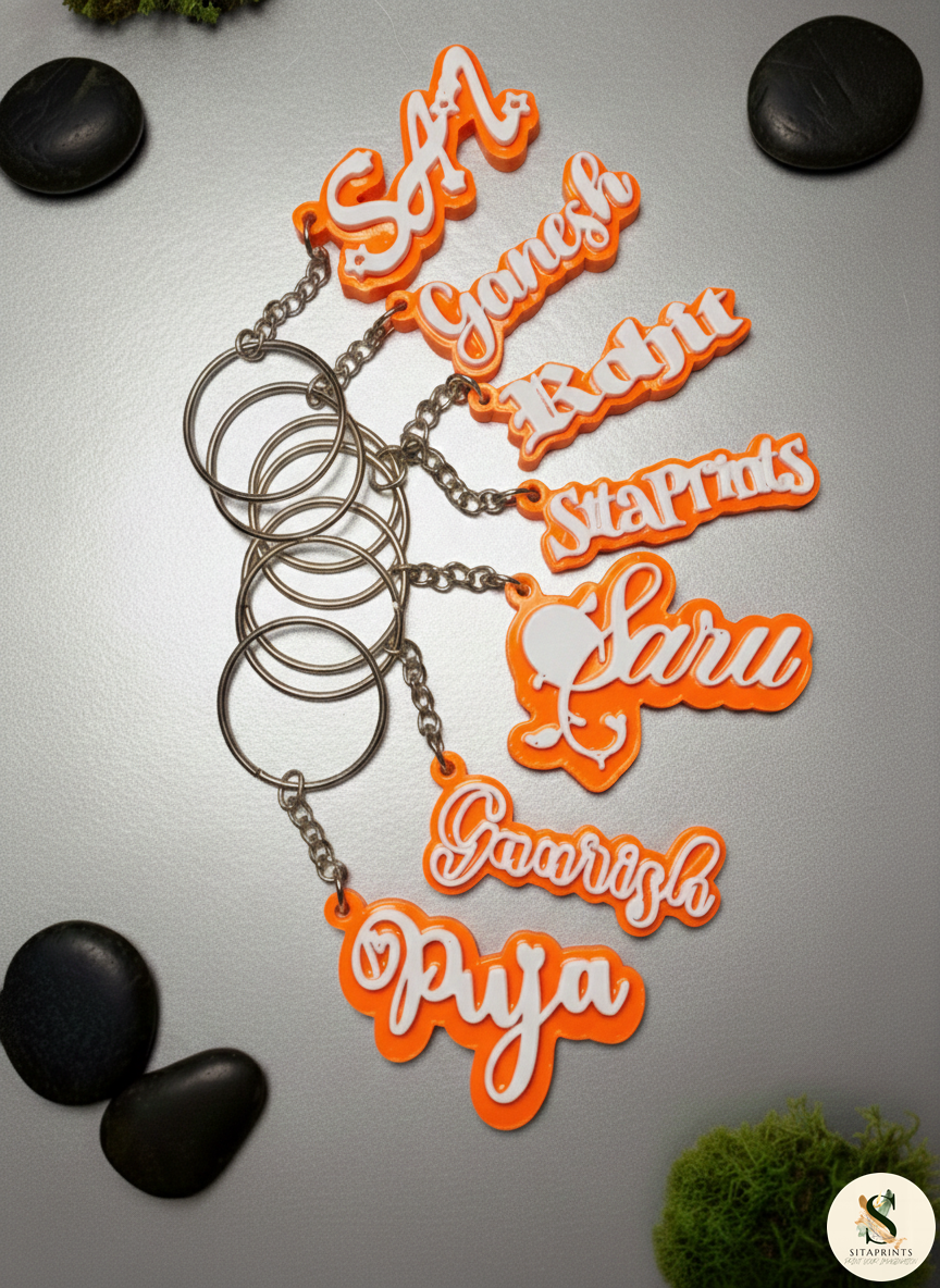 Custom Name Keychain | Personalized | Multicolour | 3D Printed