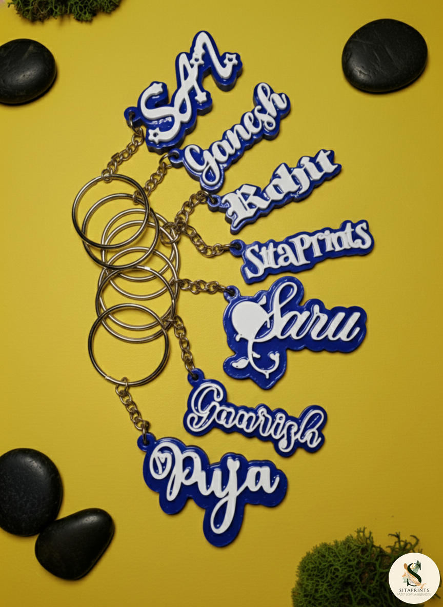Custom Name Keychain | Personalized | Multicolour | 3D Printed
