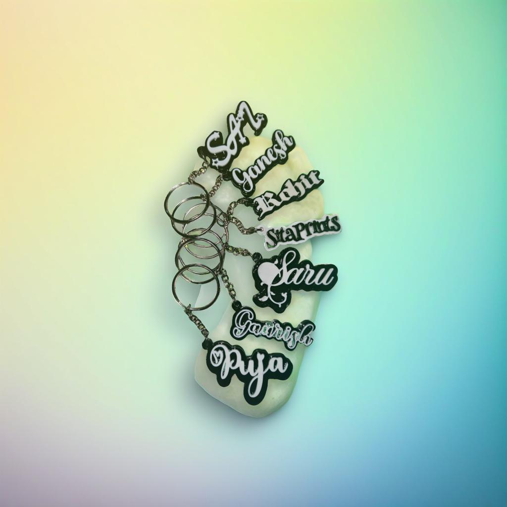 Custom Name Keychain | Personalized | Multicolour | 3D Printed